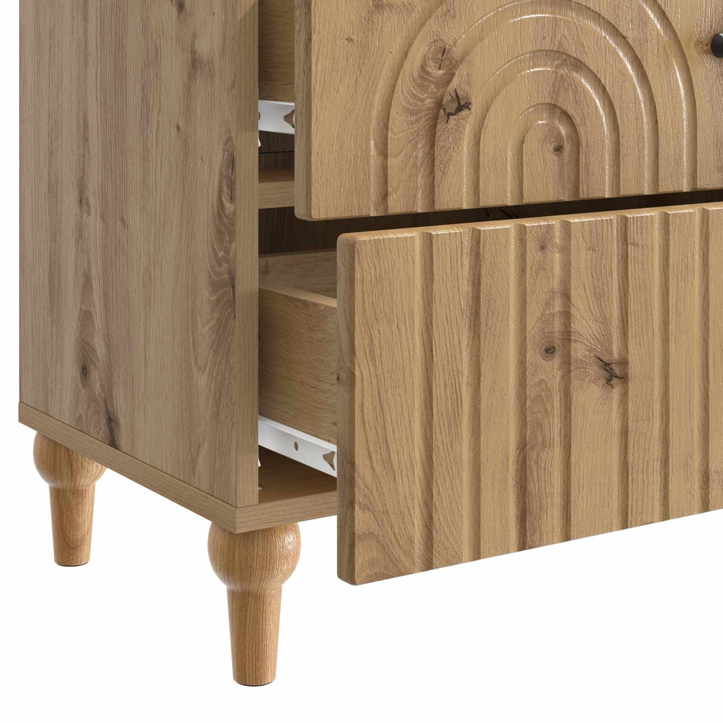 vidaXL Bedside Cabinet Artisan Oak 62 x 34.5 x 48 cm Engineered Wood