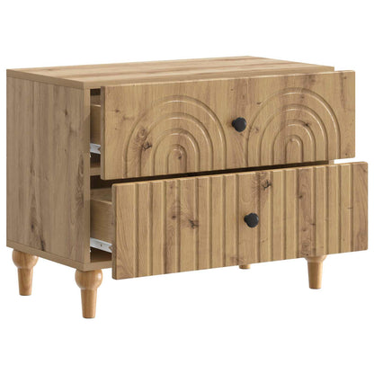 vidaXL Bedside Cabinet Artisan Oak 62 x 34.5 x 48 cm Engineered Wood