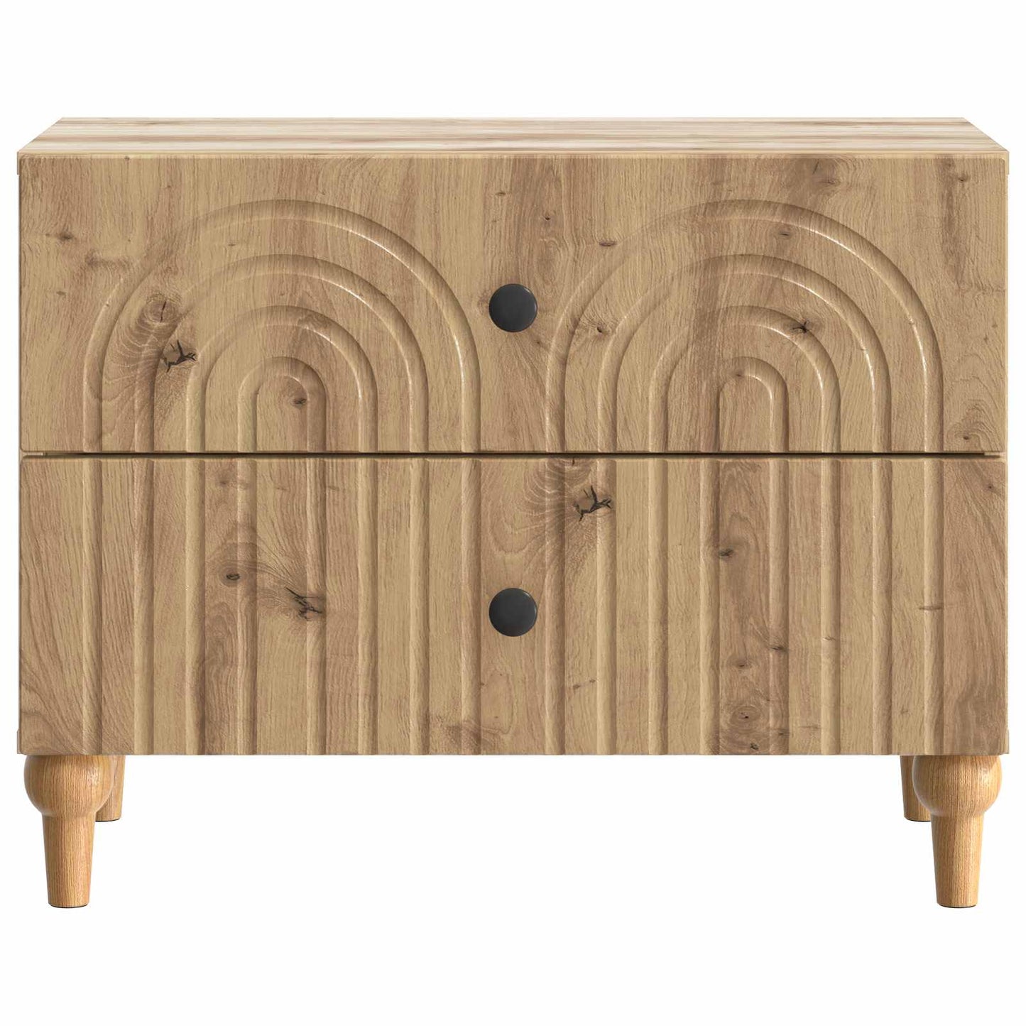 vidaXL Bedside Cabinet Artisan Oak 62 x 34.5 x 48 cm Engineered Wood