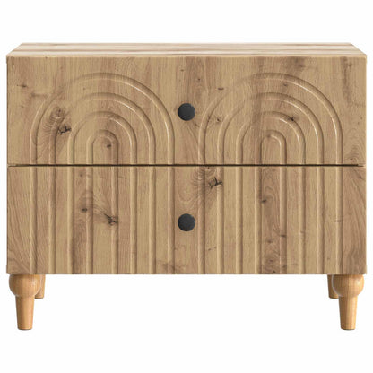 vidaXL Bedside Cabinet Artisan Oak 62 x 34.5 x 48 cm Engineered Wood