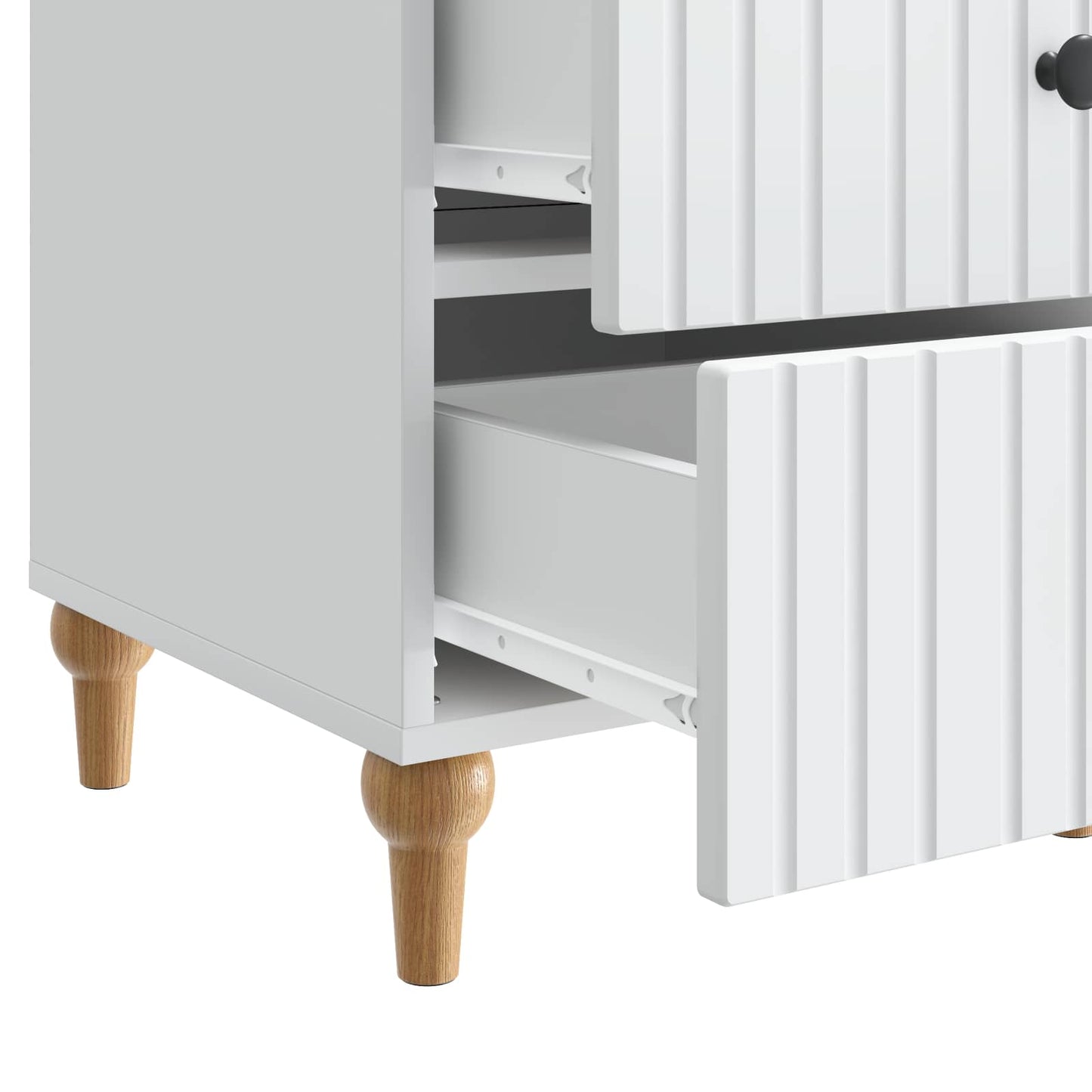 vidaXL Bedside Cabinet White 43x 41 x 66.5 cm Engineered Wood