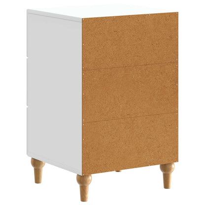 vidaXL Bedside Cabinet White 43x 41 x 66.5 cm Engineered Wood