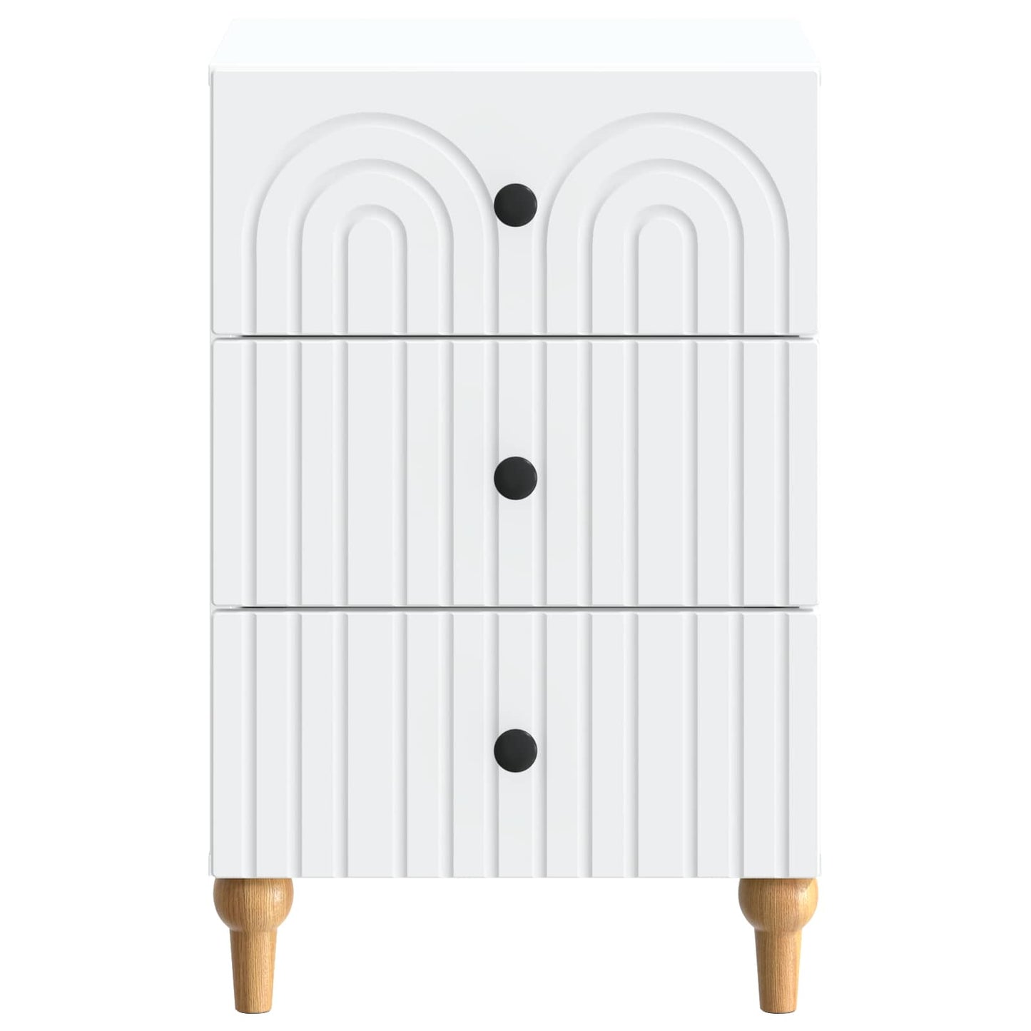 vidaXL Bedside Cabinet White 43x 41 x 66.5 cm Engineered Wood