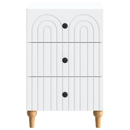 vidaXL Bedside Cabinet White 43x 41 x 66.5 cm Engineered Wood