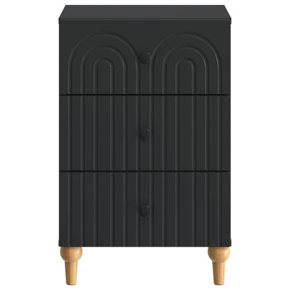 vidaXL Bedside Cabinet Black 43x 41 x 66.5 cm Engineered Wood