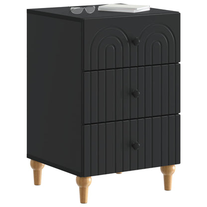 vidaXL Bedside Cabinet Black 43x 41 x 66.5 cm Engineered Wood
