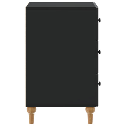 vidaXL Bedside Cabinet Black 43x 41 x 66.5 cm Engineered Wood