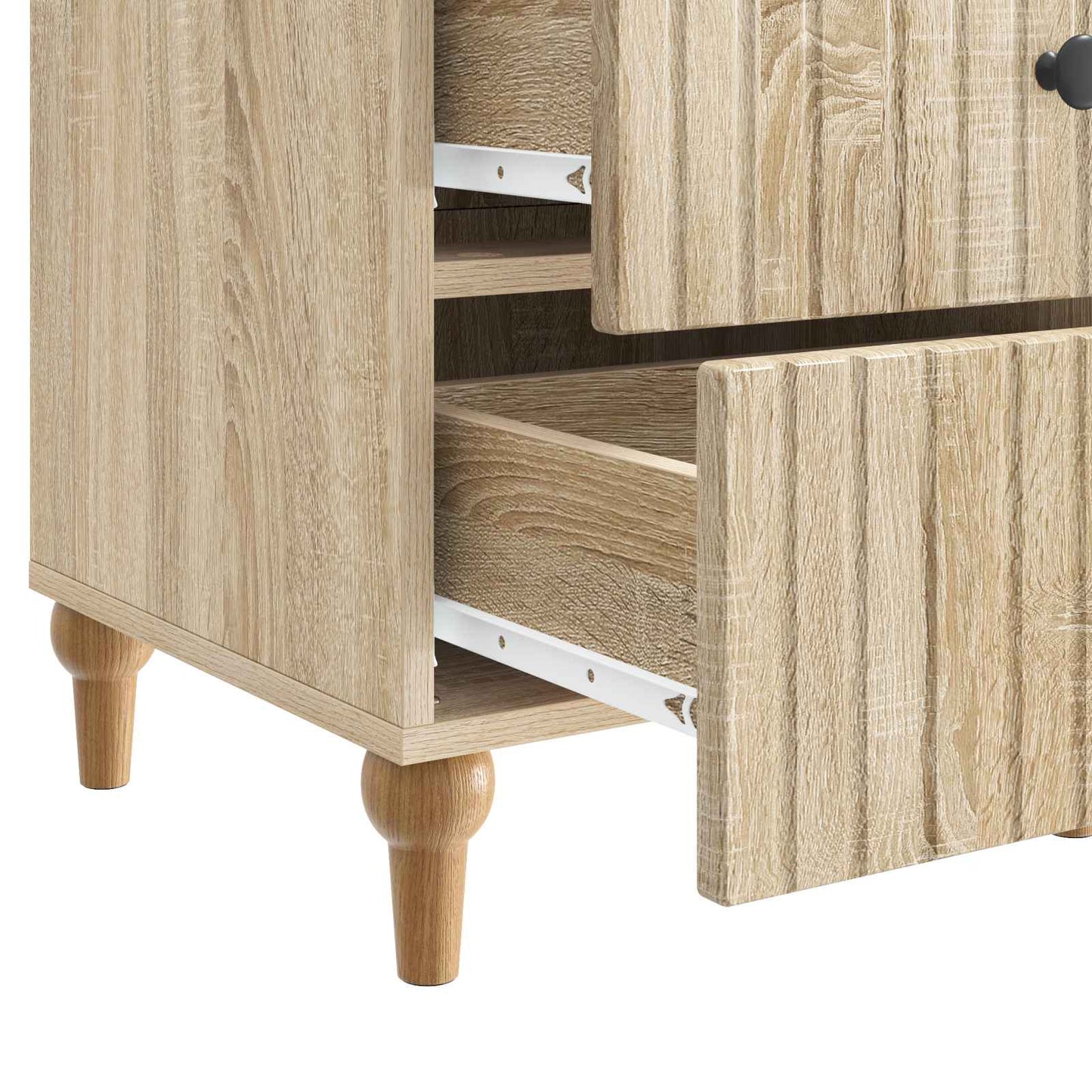 vidaXL Bedside Cabinet Sonoma Oak 43x 41 x 66.5 cm Engineered Wood