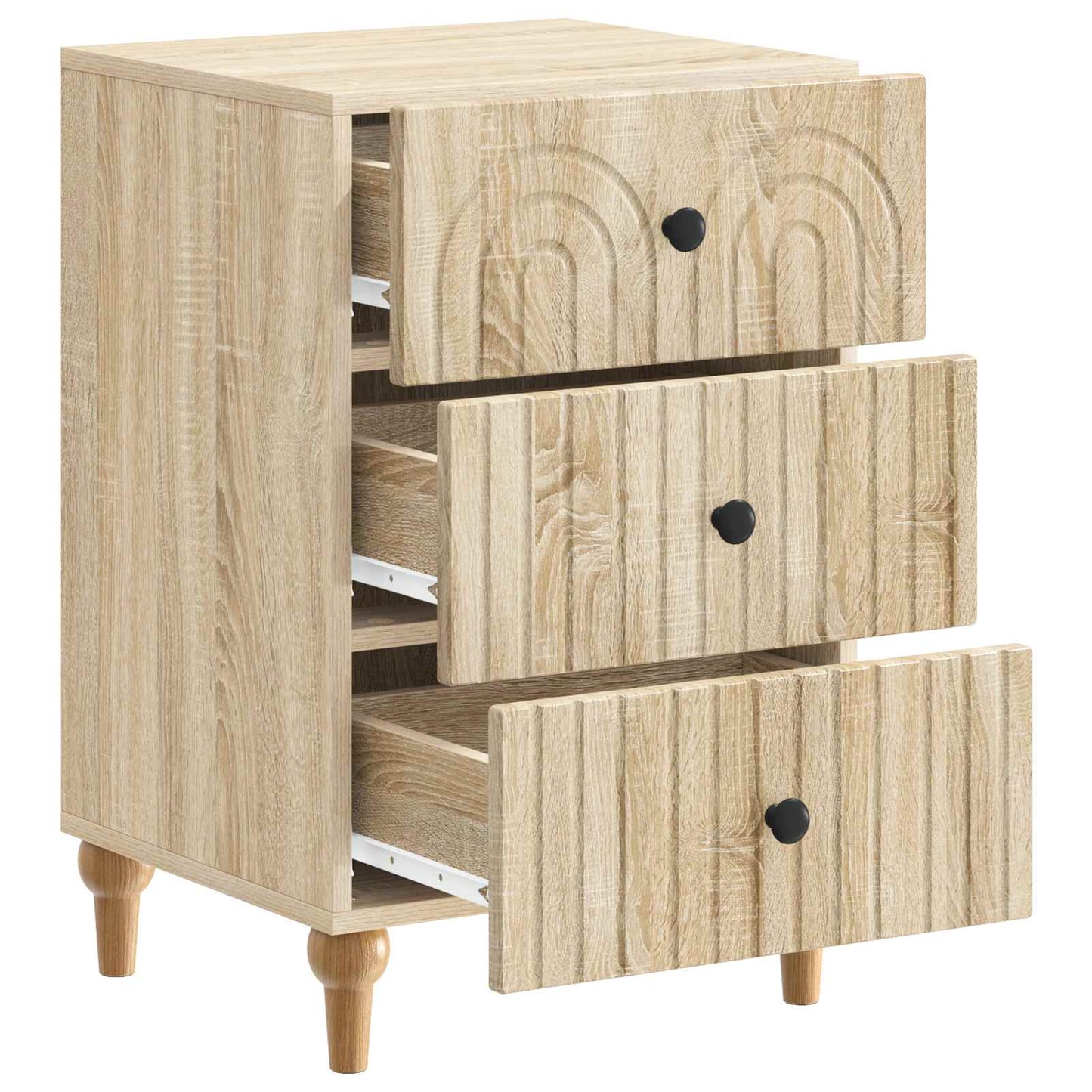 vidaXL Bedside Cabinet Sonoma Oak 43x 41 x 66.5 cm Engineered Wood