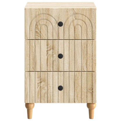 vidaXL Bedside Cabinet Sonoma Oak 43x 41 x 66.5 cm Engineered Wood