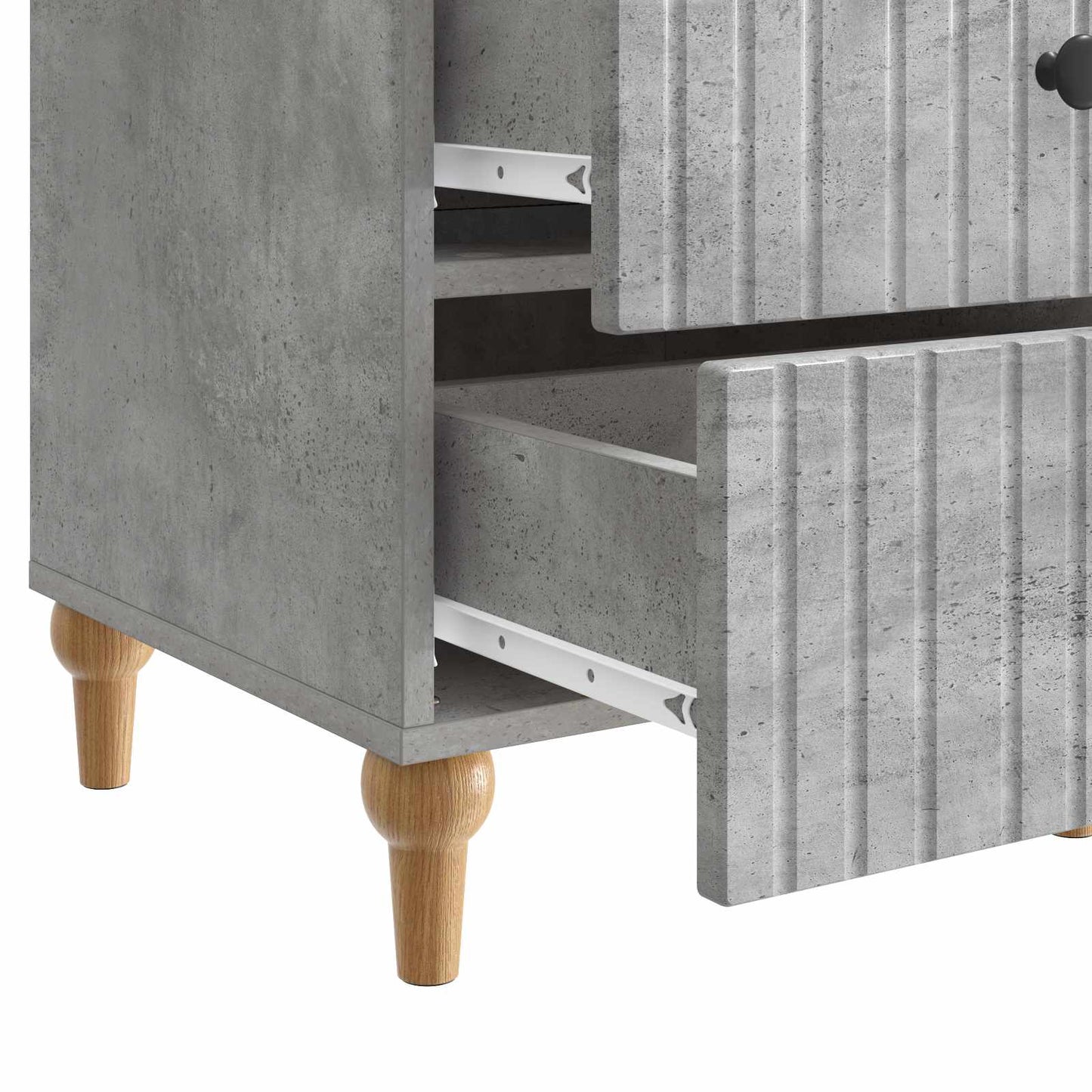 vidaXL Bedside Cabinet Concrete Grey 43x 41 x 66.5 cm Engineered Wood