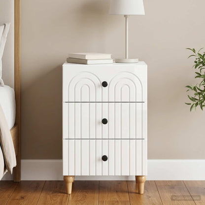 vidaXL Bedside Cabinet with Drawer High Gloss White 43x 41 x 66.5 cm