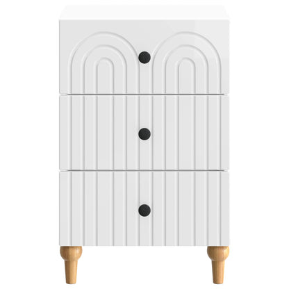 vidaXL Bedside Cabinet with Drawer High Gloss White 43x 41 x 66.5 cm
