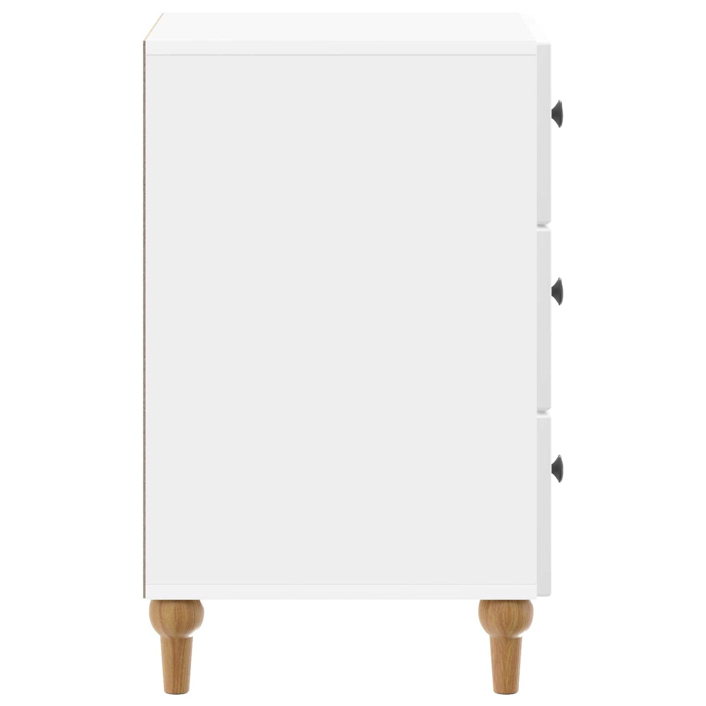 vidaXL Bedside Cabinet with Drawer High Gloss White 43x 41 x 66.5 cm