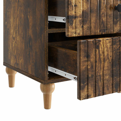 vidaXL Bedside Cabinet Smoked Oak 43x 41 x 66.5 cm Engineered Wood