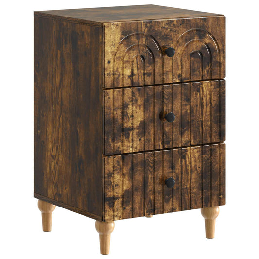 vidaXL Bedside Cabinet Smoked Oak 43x 41 x 66.5 cm Engineered Wood