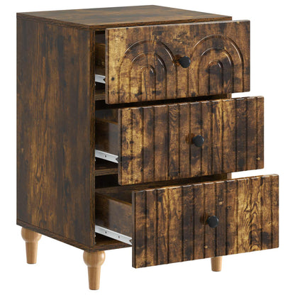 vidaXL Bedside Cabinet Smoked Oak 43x 41 x 66.5 cm Engineered Wood