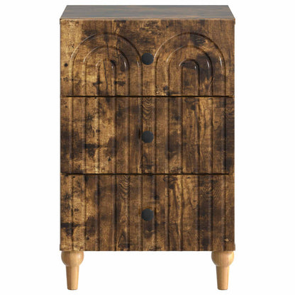 vidaXL Bedside Cabinet Smoked Oak 43x 41 x 66.5 cm Engineered Wood