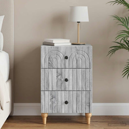 vidaXL Bedside Cabinet Grey Sonoma 43x 41 x 66.5 cm Engineered Wood