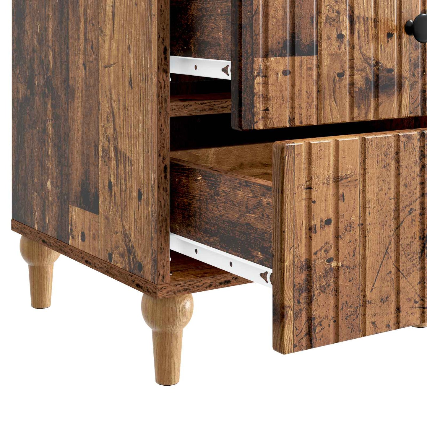 vidaXL Bedside Cabinet Old Wood 43x 41 x 66.5 cm Engineered Wood