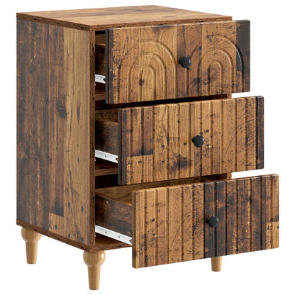 vidaXL Bedside Cabinet Old Wood 43x 41 x 66.5 cm Engineered Wood