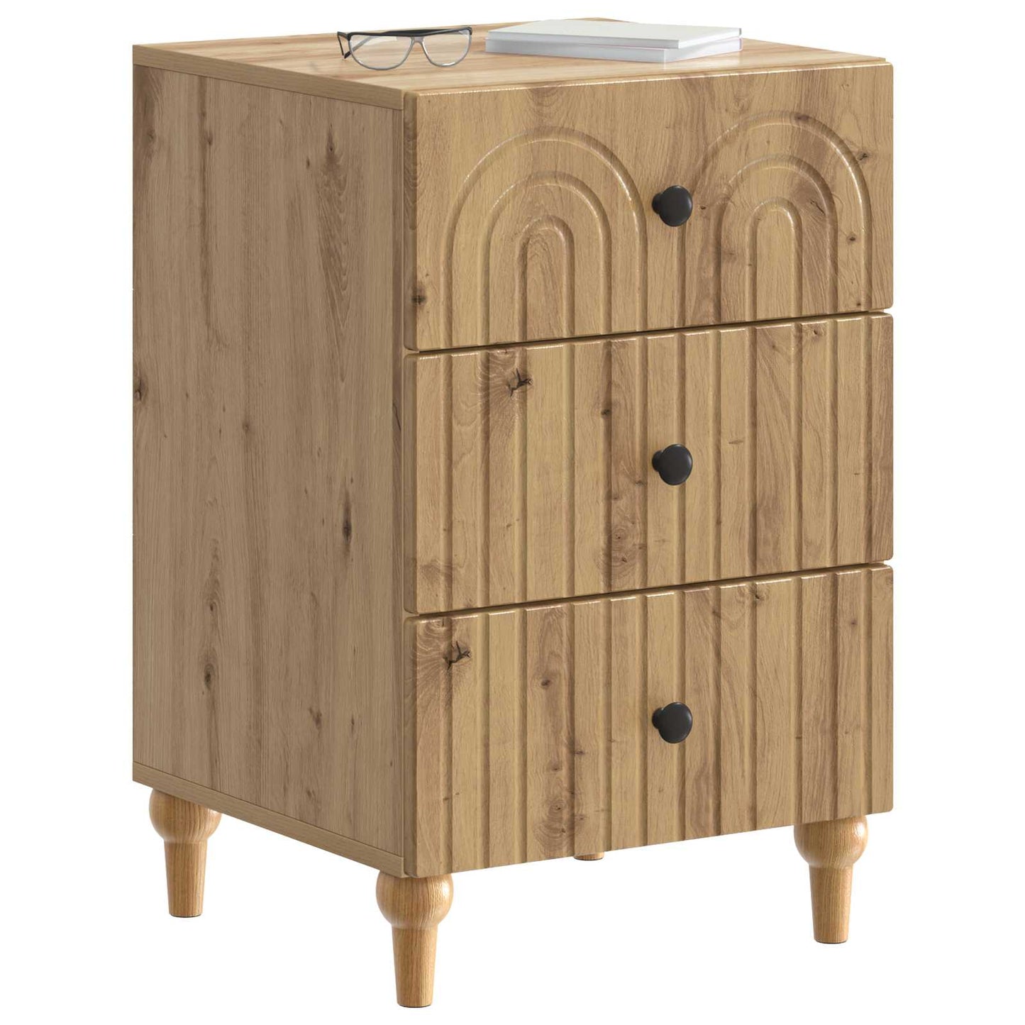 vidaXL Bedside Cabinet Artisan Oak 43x 41 x 66.5 cm Engineered Wood