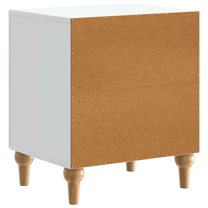 vidaXL Bedside Cabinet White 43 x 34.5 x 50 cm Engineered Wood