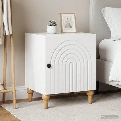 vidaXL Bedside Cabinet 2 pcs White 43 x 34.5 x 50 cm Engineered Wood
