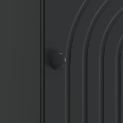 vidaXL Bedside Cabinet Black 43 x 34.5 x 50 cm Engineered Wood