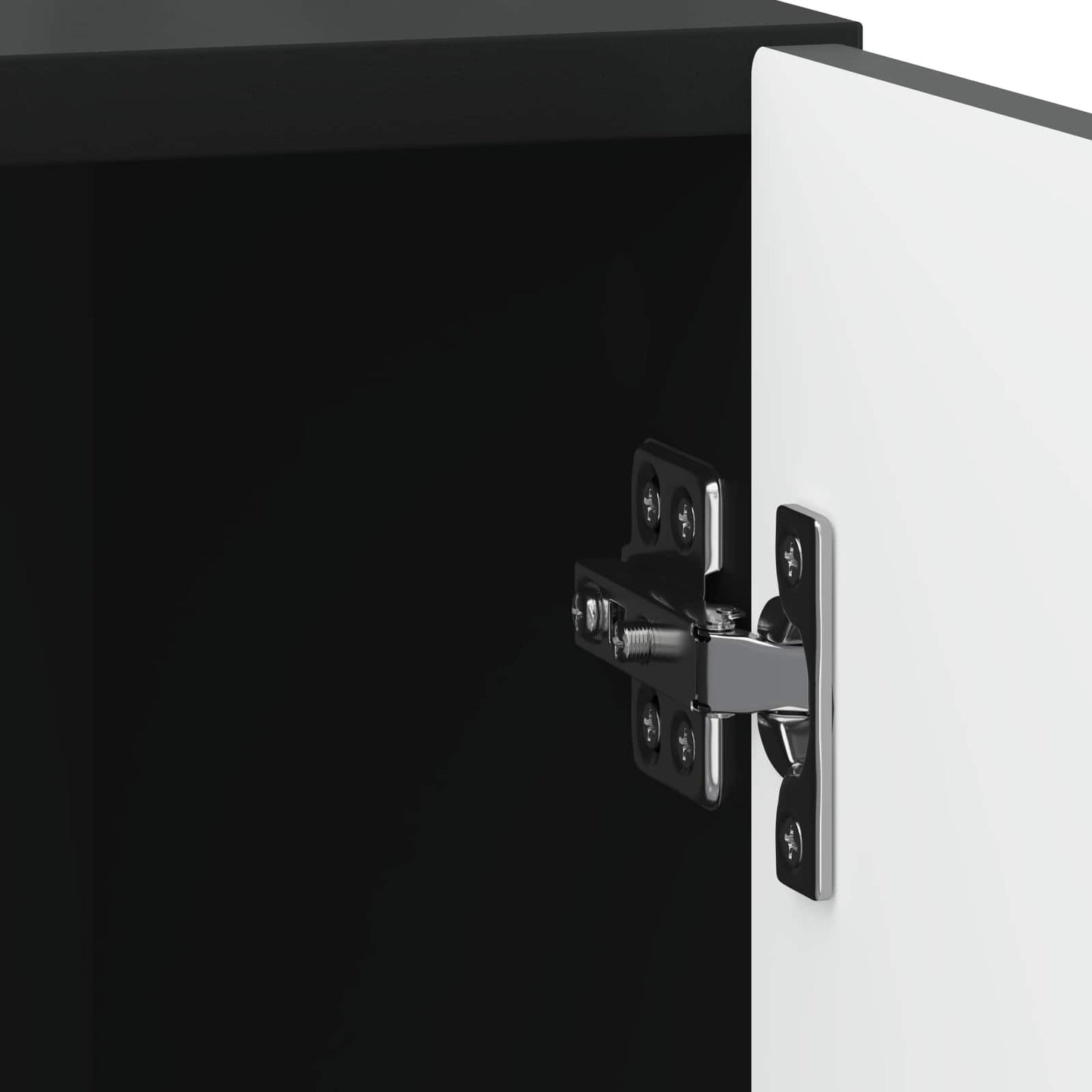 vidaXL Bedside Cabinet Black 43 x 34.5 x 50 cm Engineered Wood