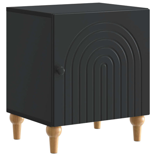 vidaXL Bedside Cabinet Black 43 x 34.5 x 50 cm Engineered Wood