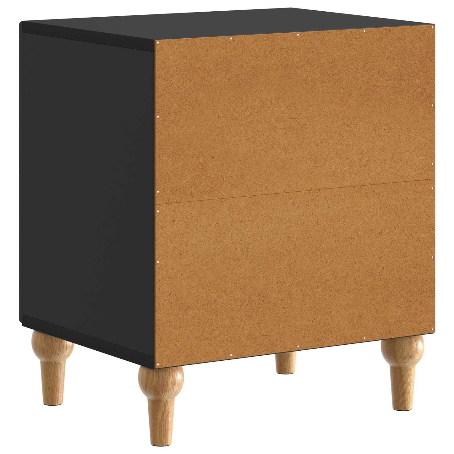vidaXL Bedside Cabinet Black 43 x 34.5 x 50 cm Engineered Wood