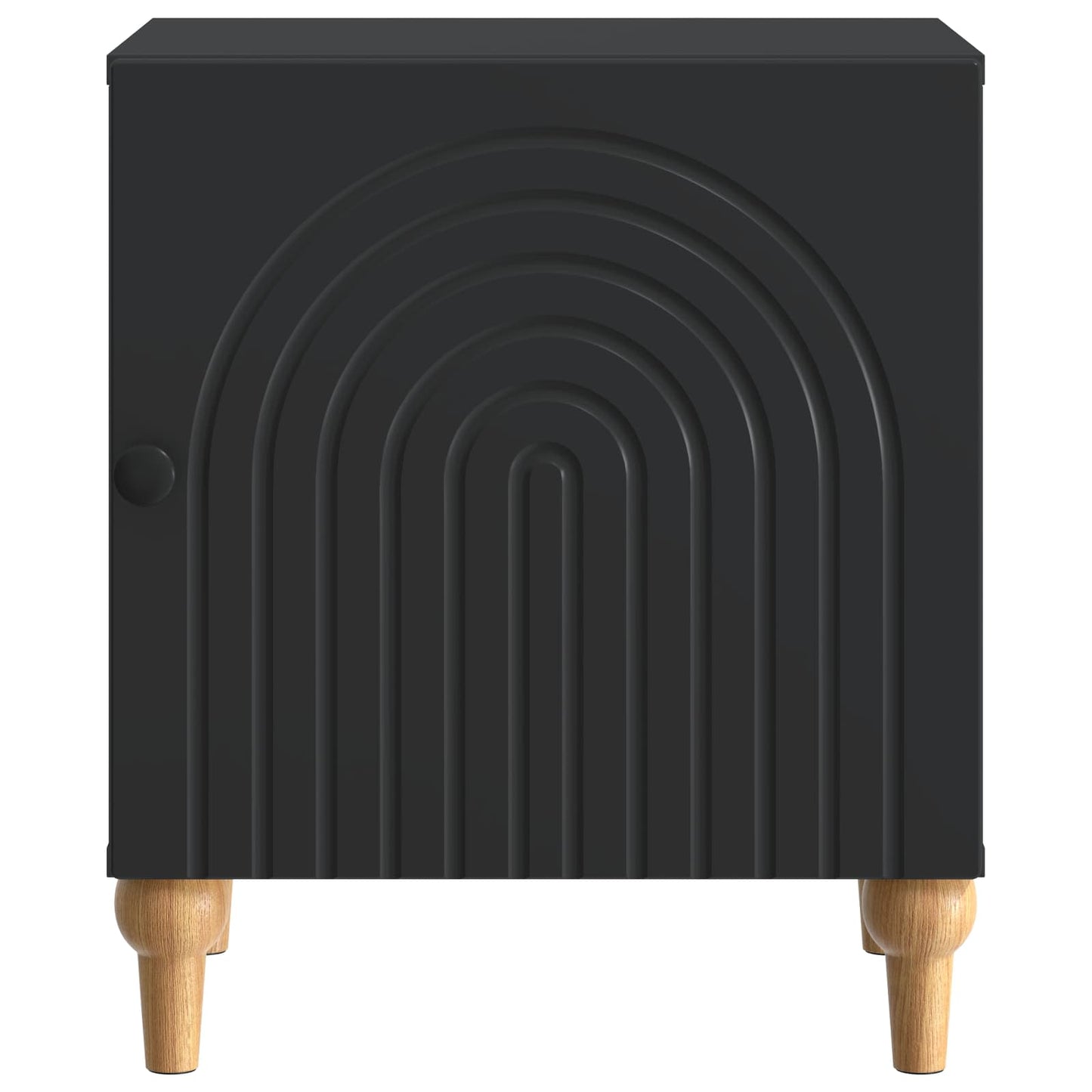 vidaXL Bedside Cabinet Black 43 x 34.5 x 50 cm Engineered Wood