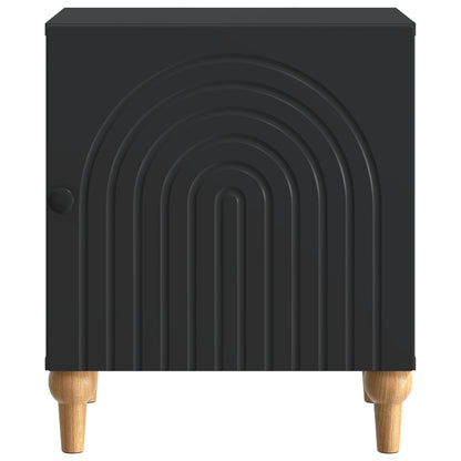 vidaXL Bedside Cabinet 2 pcs Black 43 x 34.5 x 50 cm Engineered Wood