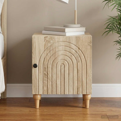 vidaXL Bedside Cabinet Sonoma Oak 43 x 34.5 x 50 cm Engineered Wood