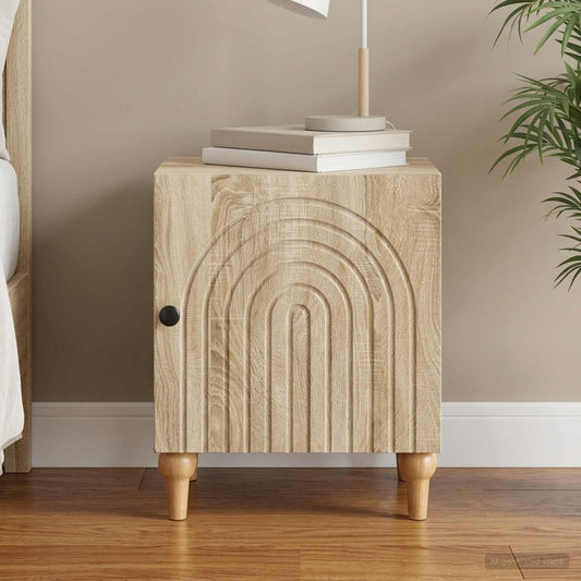 vidaXL Bedside Cabinet Sonoma Oak 43 x 34.5 x 50 cm Engineered Wood