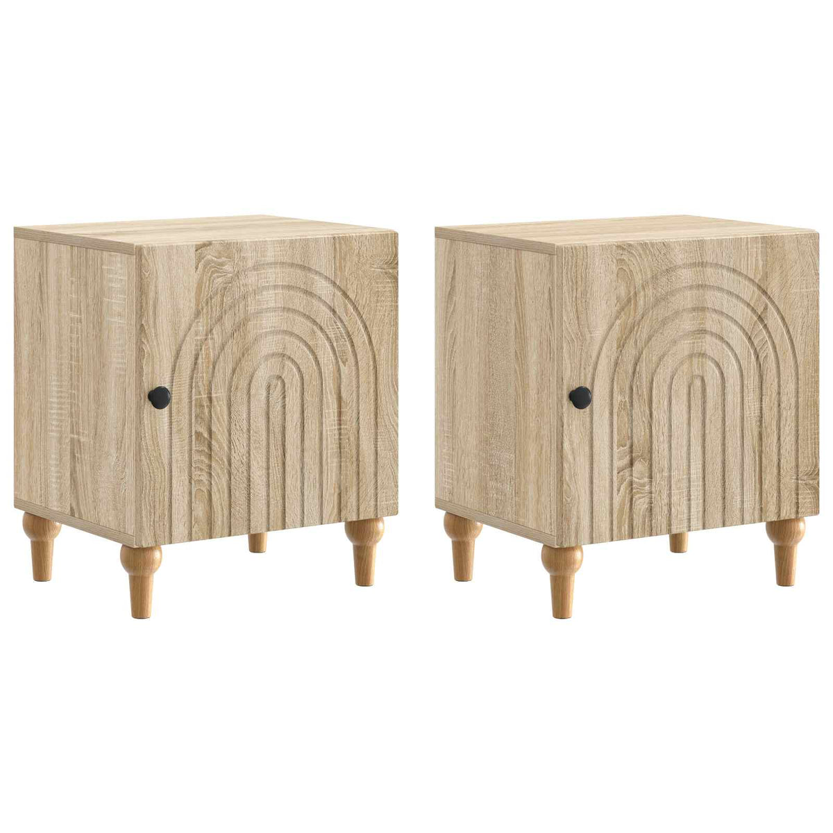 vidaXL Bedside Cabinet 2 pcs Sonoma Oak 43 x 34.5 x 50 cm