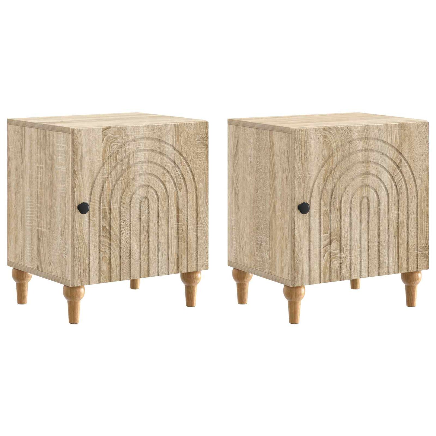 vidaXL Bedside Cabinet 2 pcs Sonoma Oak 43 x 34.5 x 50 cm