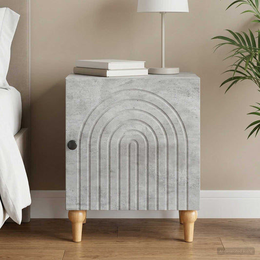 vidaXL Bedside Cabinet Concrete Grey 43 x 34.5 x 50 cm Engineered Wood