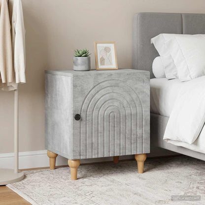 vidaXL Bedside Cabinet 2 pcs Concrete Grey 43 x 34.5 x 50 cm