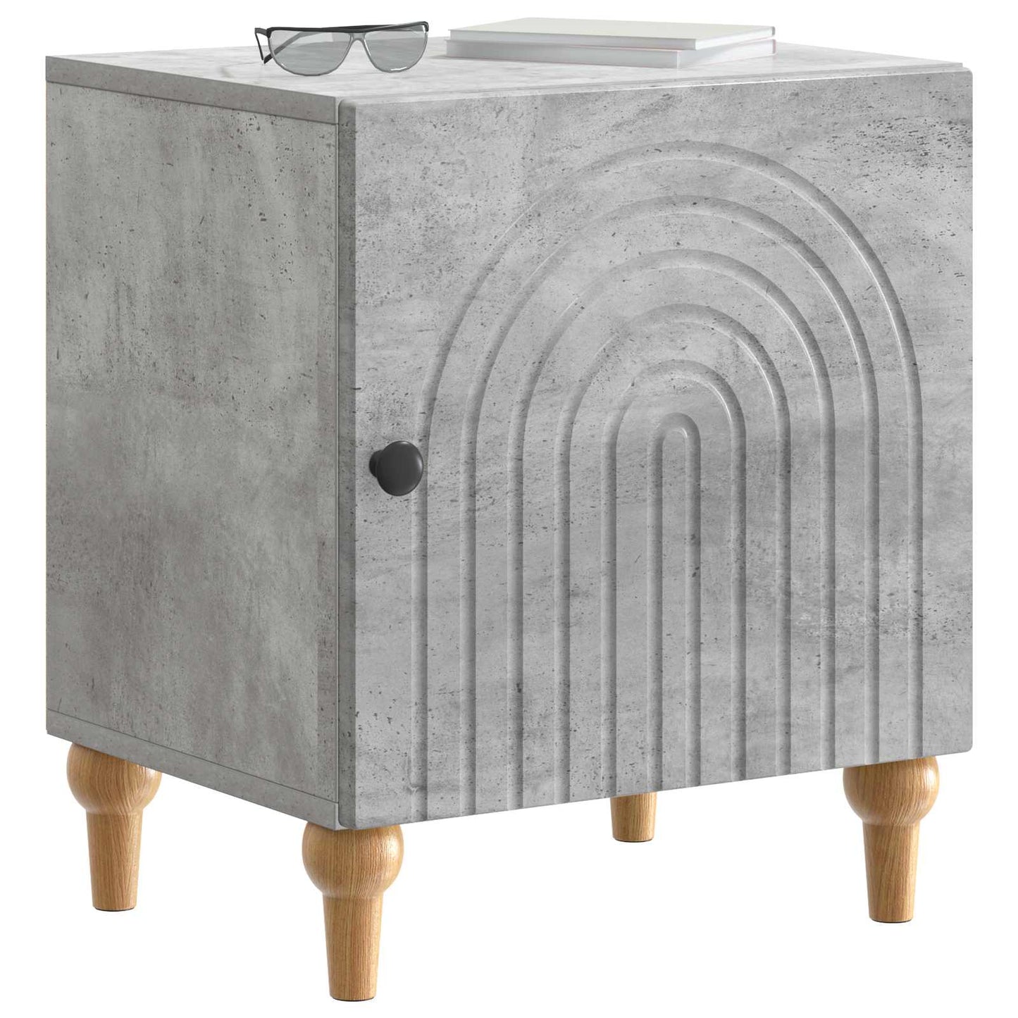 vidaXL Bedside Cabinet 2 pcs Concrete Grey 43 x 34.5 x 50 cm