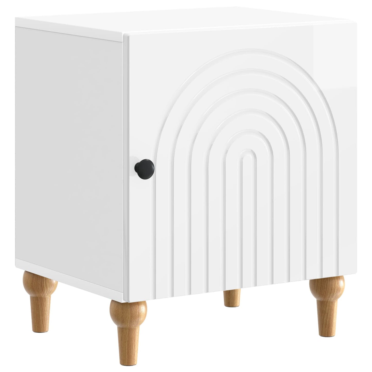 vidaXL Bedside Cabinet 2 pcs High Gloss White 43 x 34.5 x 50 cm