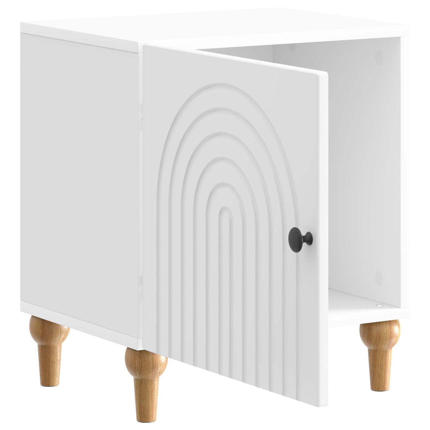 vidaXL Bedside Cabinet 2 pcs High Gloss White 43 x 34.5 x 50 cm