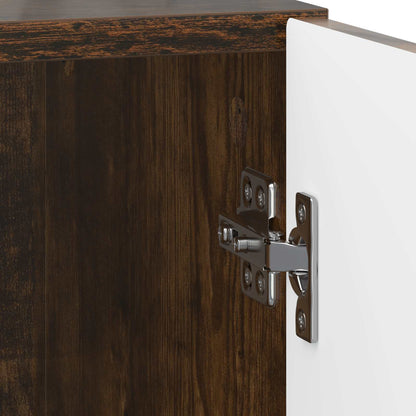 vidaXL Bedside Cabinet Smoked Oak 43 x 34.5 x 50 cm Engineered Wood