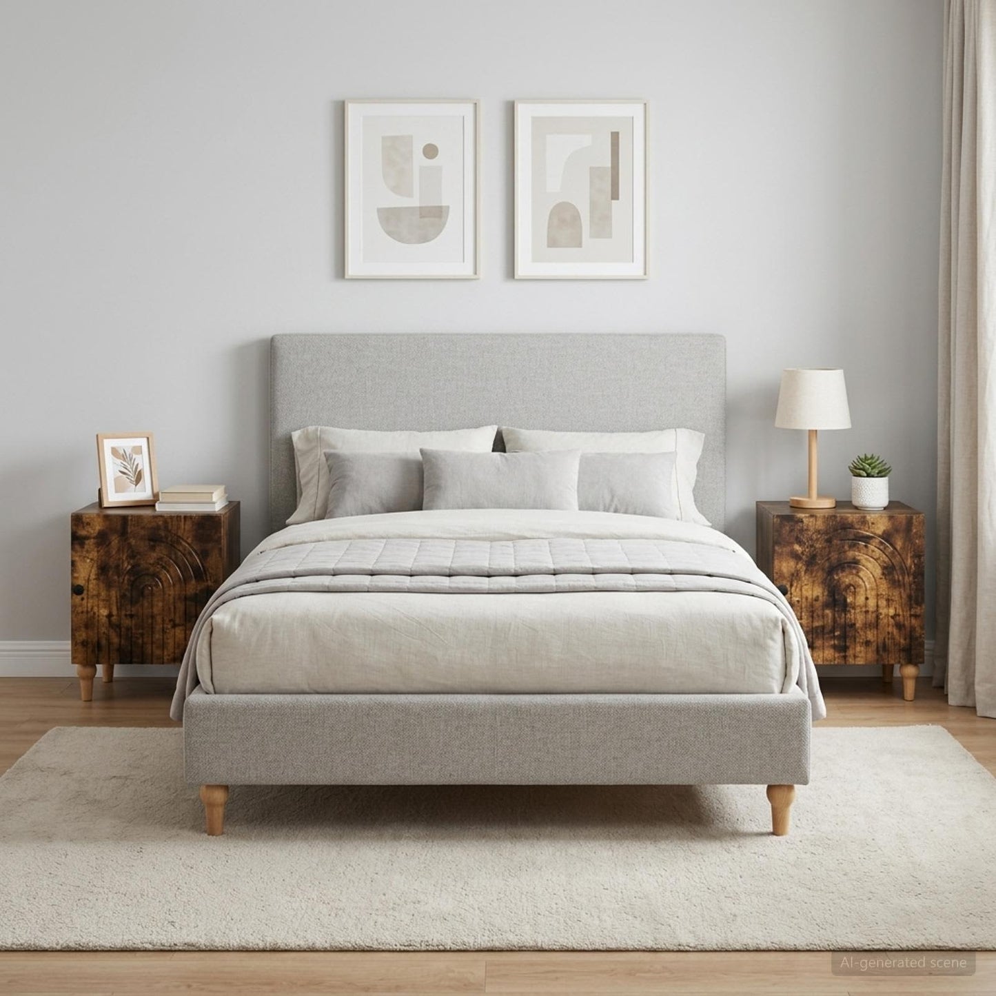 vidaXL Bedside Cabinet 2 pcs Smoked Oak 43 x 34.5 x 50 cm