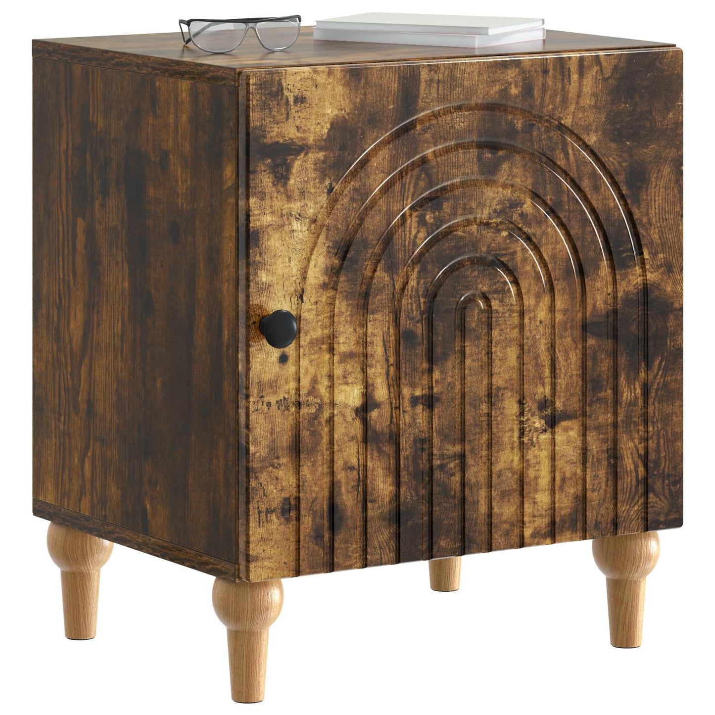 vidaXL Bedside Cabinet 2 pcs Smoked Oak 43 x 34.5 x 50 cm