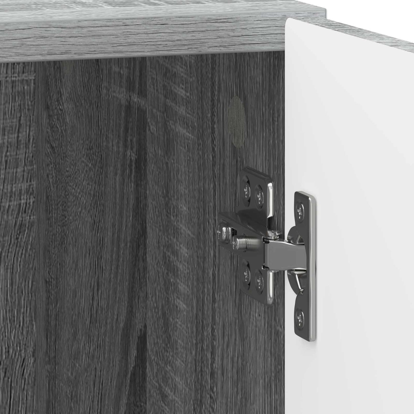 vidaXL Bedside Cabinet Grey Sonoma 43 x 34.5 x 50 cm Engineered Wood