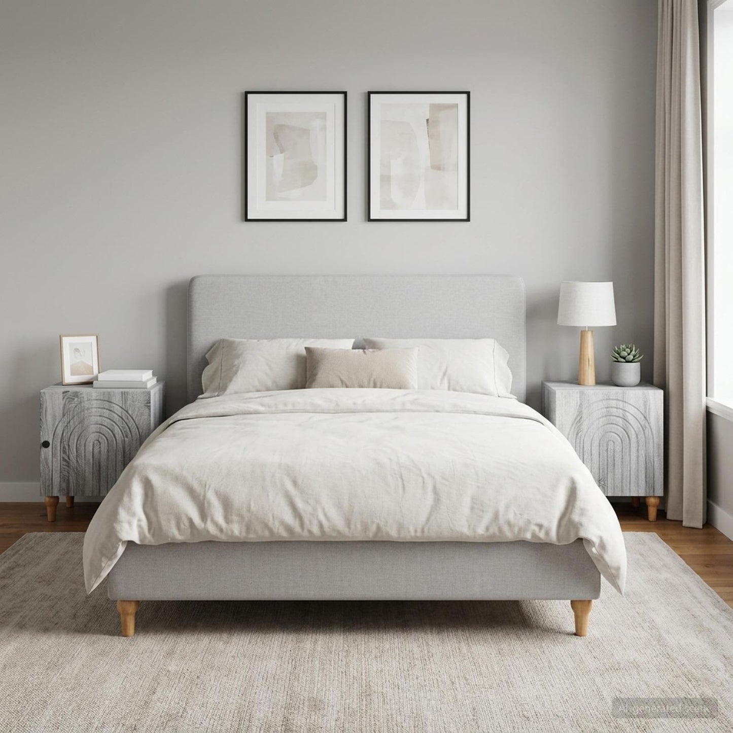 vidaXL Bedside Cabinet 2 pcs Grey Sonoma 43 x 34.5 x 50 cm