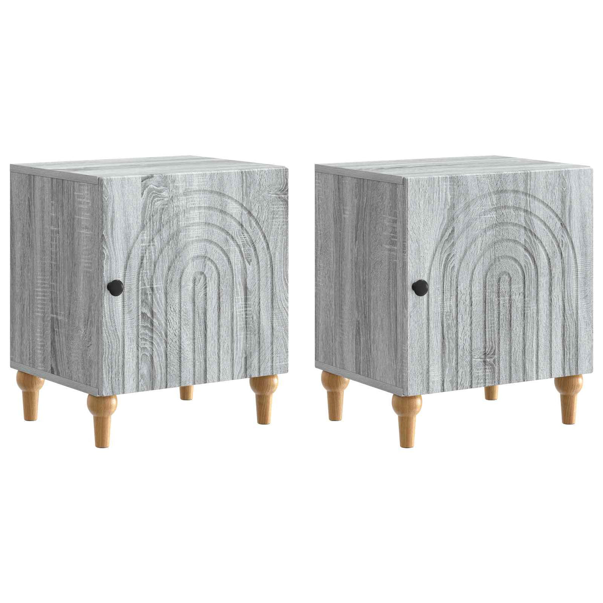 vidaXL Bedside Cabinet 2 pcs Grey Sonoma 43 x 34.5 x 50 cm