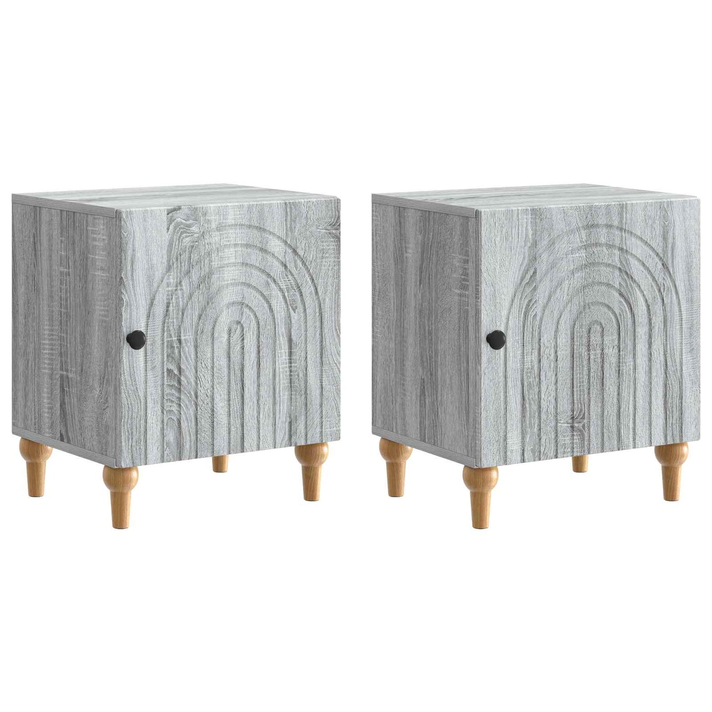 vidaXL Bedside Cabinet 2 pcs Grey Sonoma 43 x 34.5 x 50 cm
